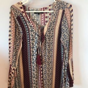 Patterned flowing dress